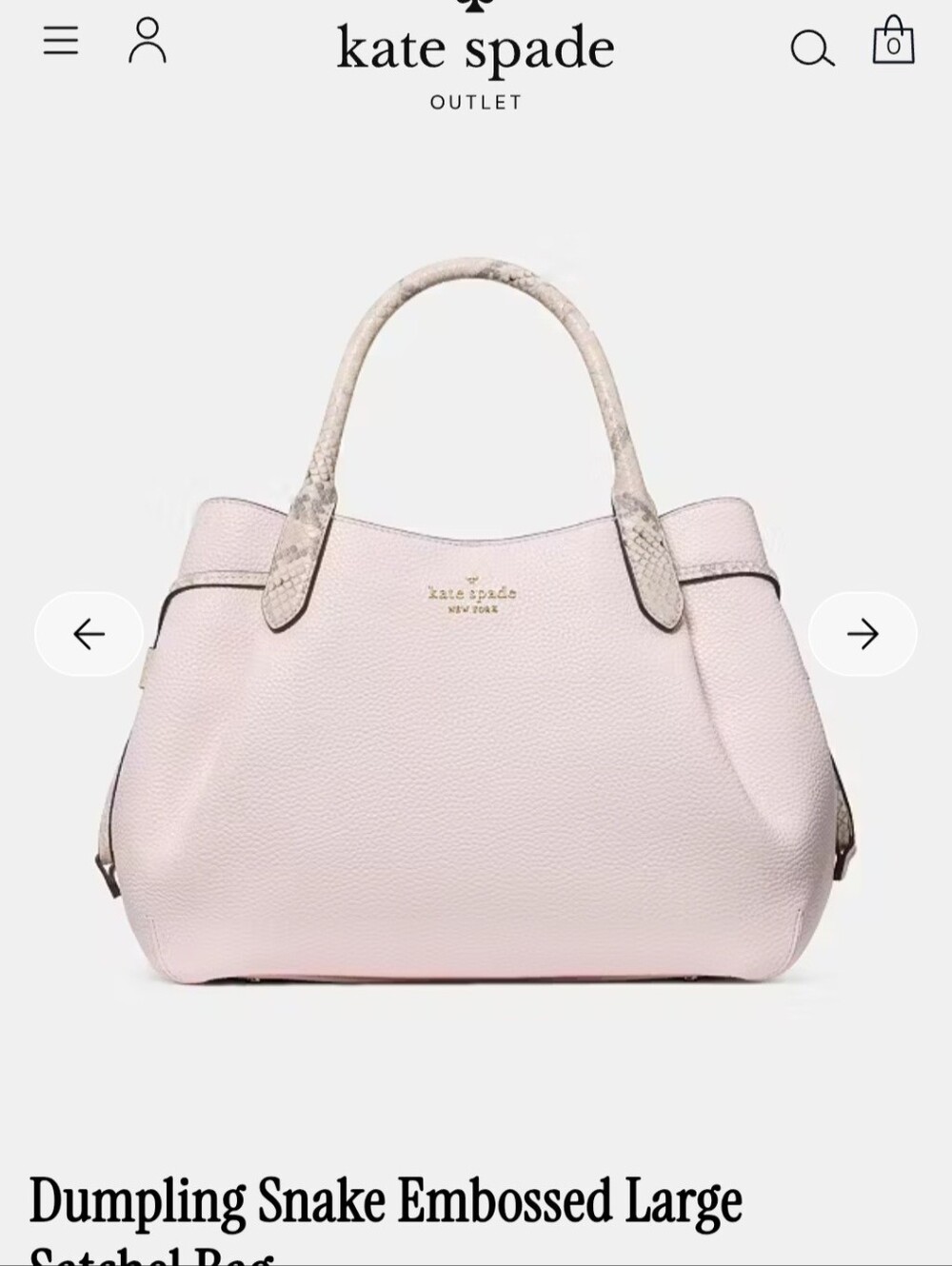 NWT Kate Spade Large Pink Snake Dumpling Satchel - Picture 11 of 15